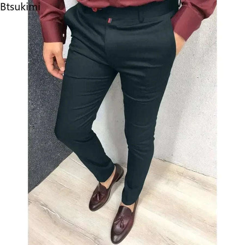 Men's Fashion Casual Trousers Daily Business Formal Pants High Waist Slim Koala Sydney 