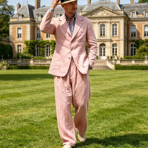 Men's Luxury 2-Piece Linen Suit Set Koala Sydney 