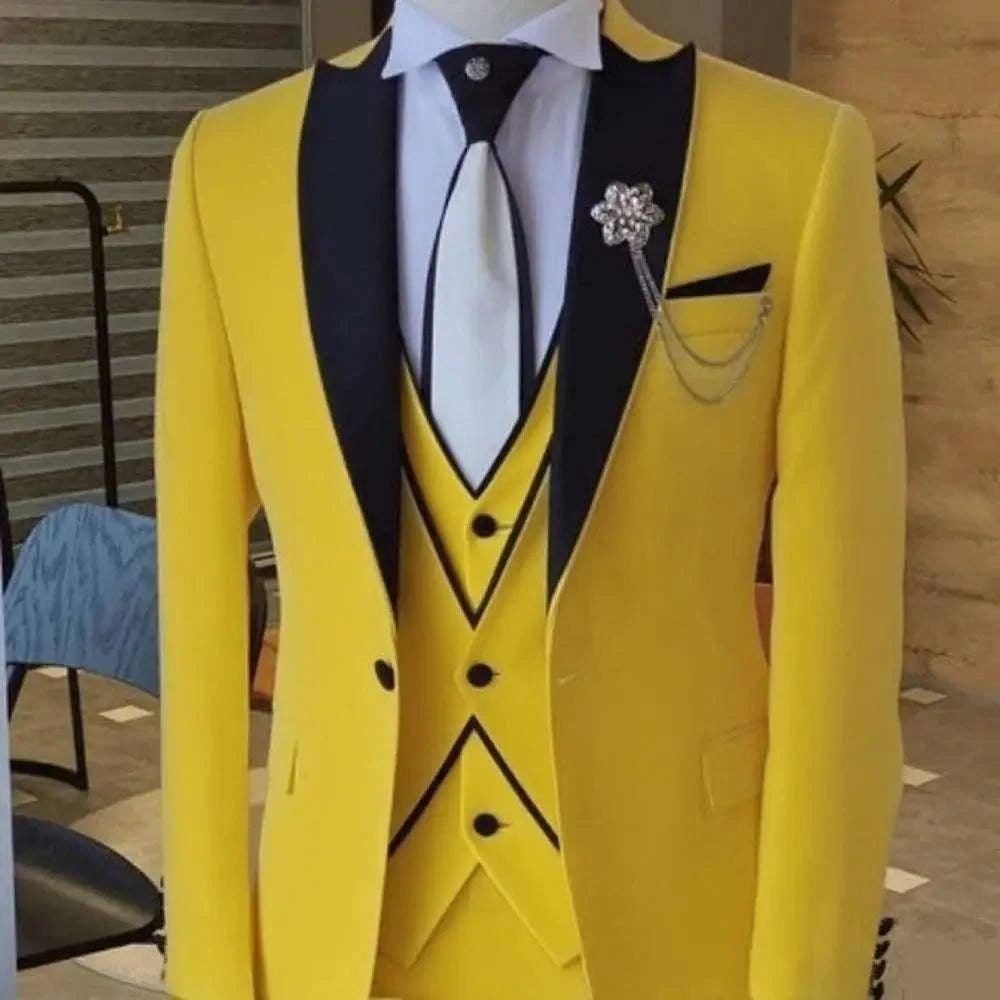 Men's Slim Fit 3-Piece Business Suit Set Koala Sydney 