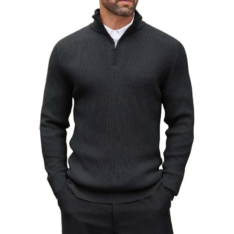 Quarter-Zip Mock Neck Dress Sweater Koala Sydney 