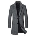 Men's Wool Coat Men 2023 Winter New Style Fashion Casual Slim Fit Thicken Warm Long Jacket Male Brand Plaid Abrigos Para Hombre Koala Sydney 
