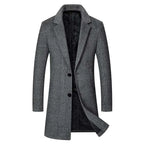 Men's Wool Coat Men 2023 Winter New Style Fashion Casual Slim Fit Thicken Warm Long Jacket Male Brand Plaid Abrigos Para Hombre Koala Sydney 