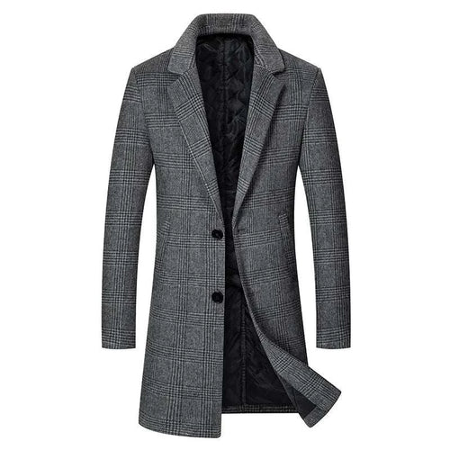 Men's Wool Coat Men 2023 Winter New Style Fashion Casual Slim Fit Thicken Warm Long Jacket Male Brand Plaid Abrigos Para Hombre Koala Sydney 