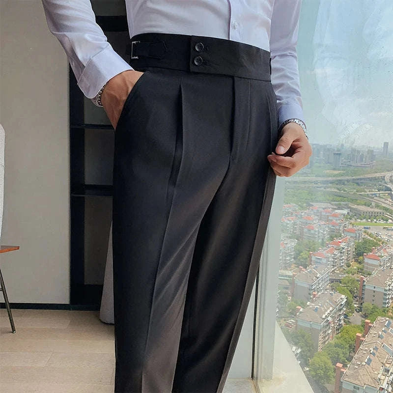 Men's British Style Slim Fit Formal Suit Pants Koala Sydney 