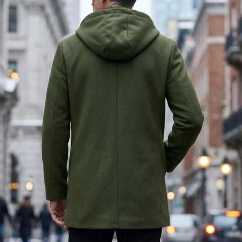 Men's Hooded Jacket Autumn Winter Zipper Long Coat Koala Sydney 