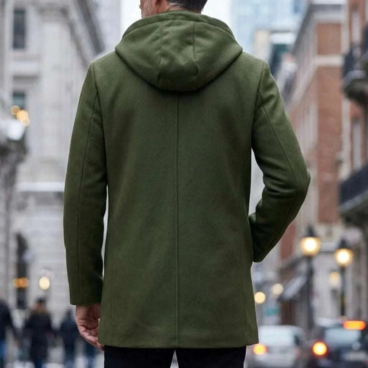 Men's Hooded Jacket Autumn Winter Zipper Long Coat Koala Sydney 