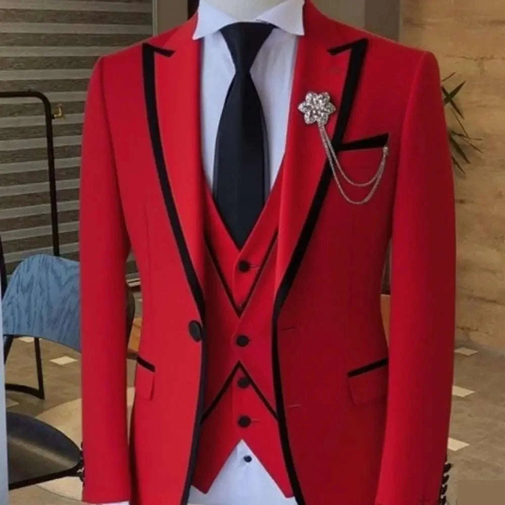 Men's Slim Fit 3-Piece Business Suit Set Koala Sydney 