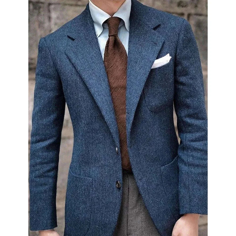 Men’s Herringbone Slim Fit Blazer Koala Sydney 