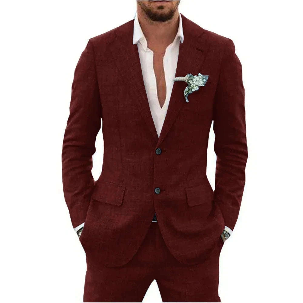 Men's Premium 2-Piece Linen Suit Koala Sydney 