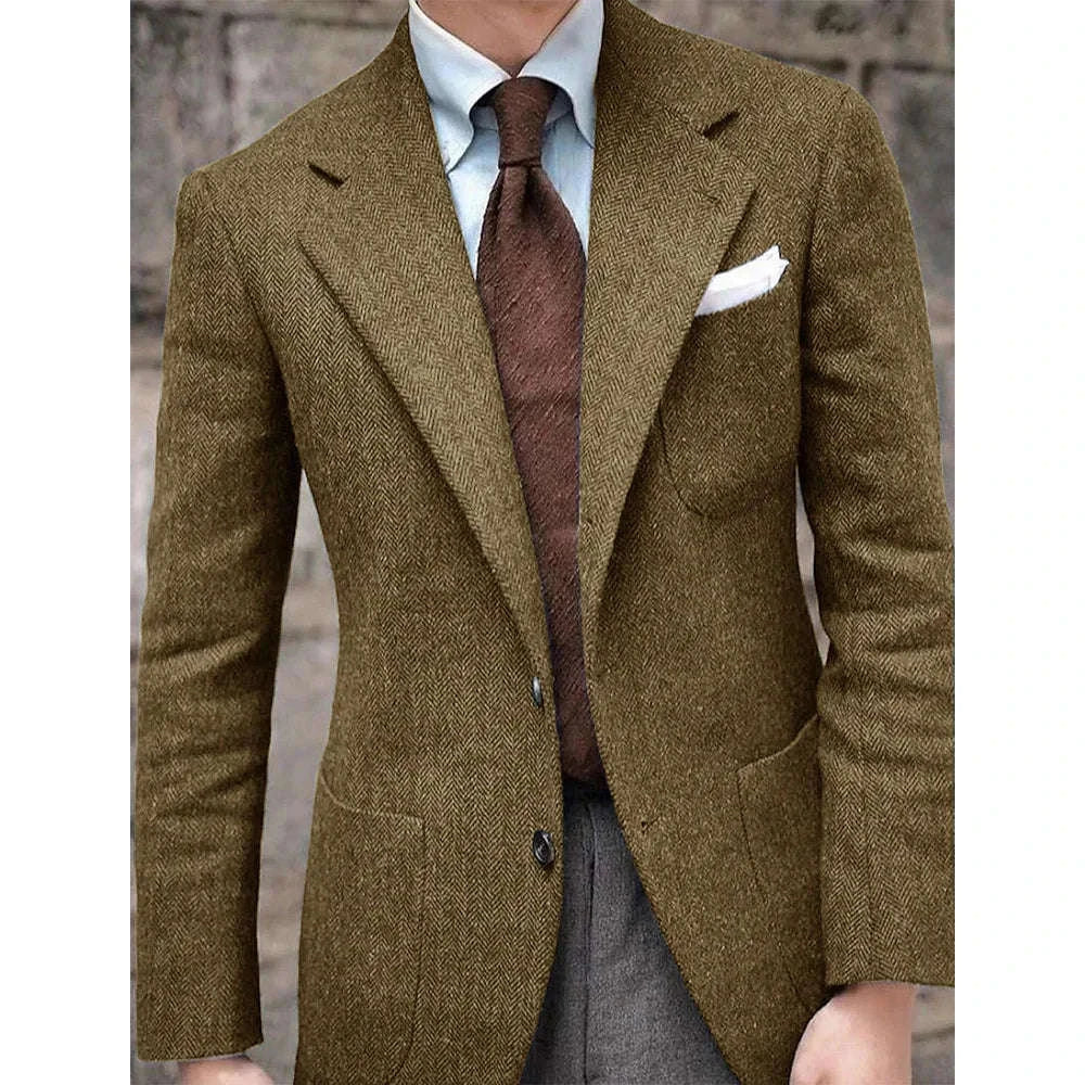 Men’s Herringbone Slim Fit Blazer Koala Sydney 