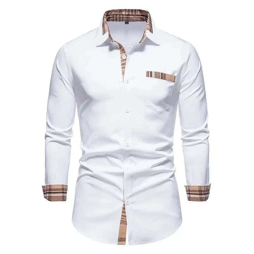Men's Formal Slim Fit Long Sleeve Button-Up Shirt with Pocket Koala Sydney 