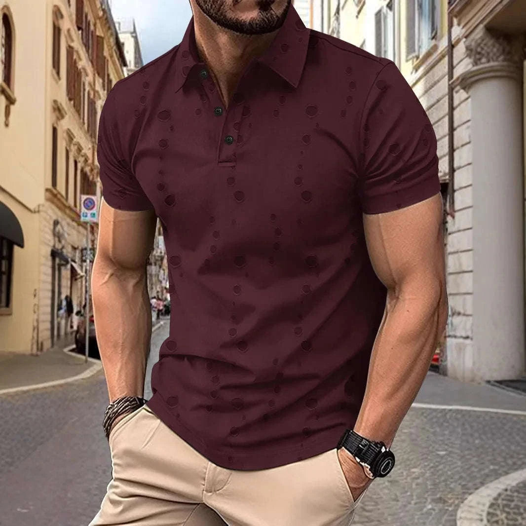 Men's Casual Polka Dot Polo Shirt Koala Sydney 