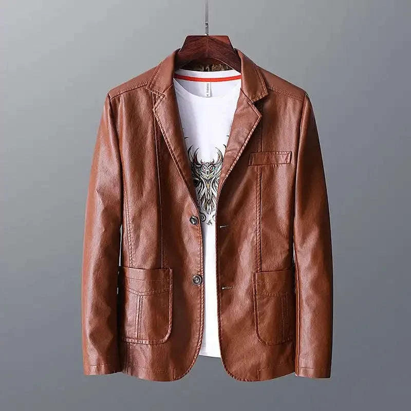 Leather Suit Men's Casual PU Leather Blazer Koala Sydney 