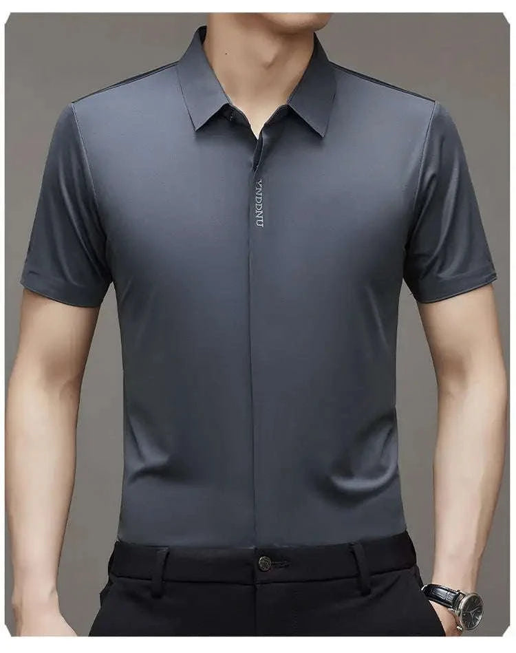 Luxury Mulberry Silk Men's Short-Sleeve Shirt Koala Sydney 