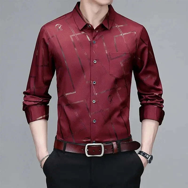 Men’s Casual Printed Long Sleeve Shirt Koala Sydney 