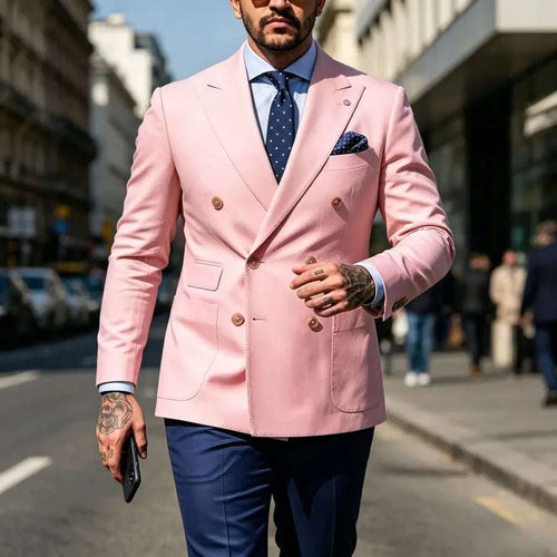 Men's Slim Fit Double Breasted 2-Piece Suit Set Koala Sydney 