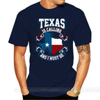 New Texas Is Calling And I Must Go Flag Black T-Shirt