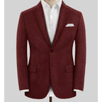 Men's Wool Blazer Single Breasted Slim Fit Suit Jacket