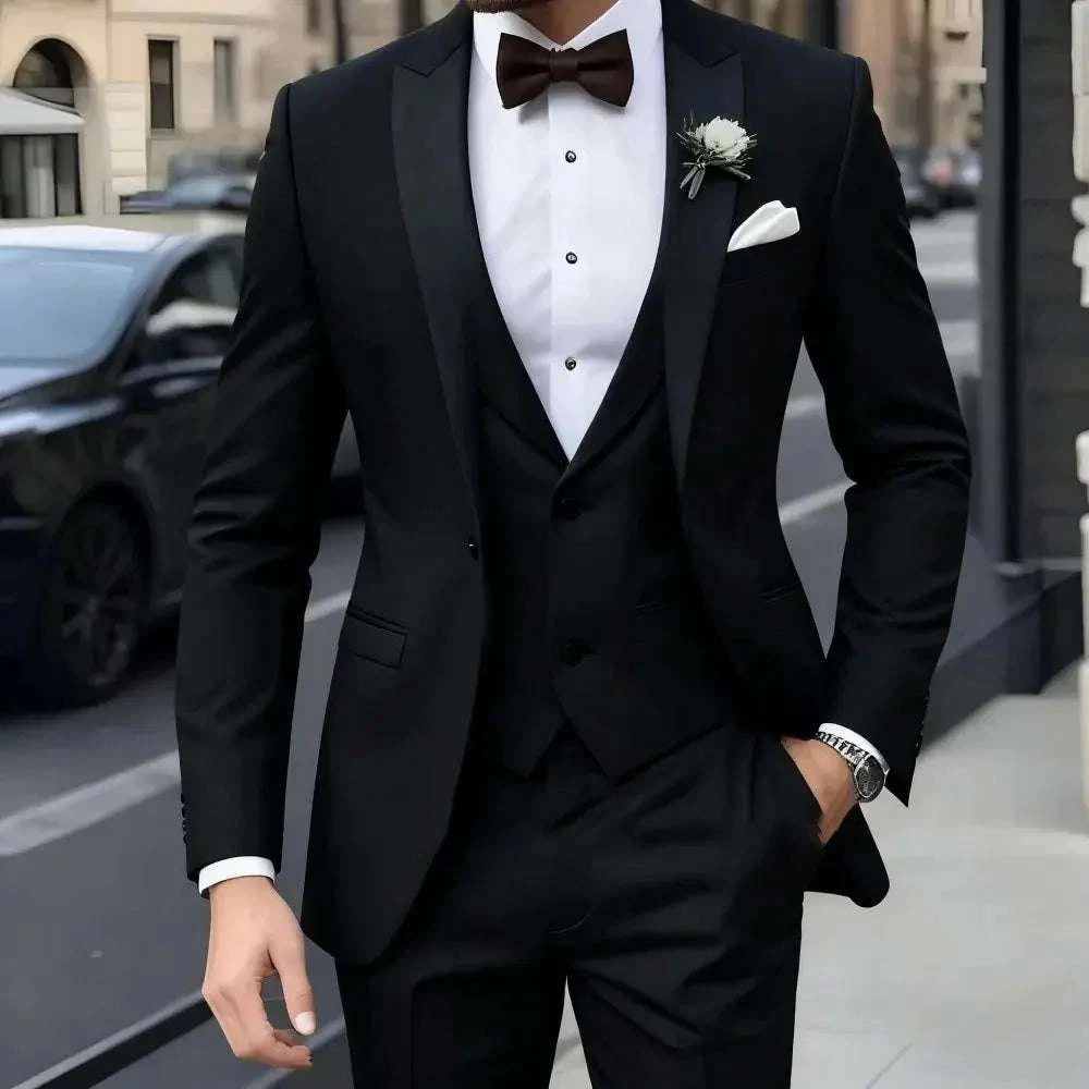 Men's 3-Piece Jacquard Business Casual Suit Set Koala Sydney 