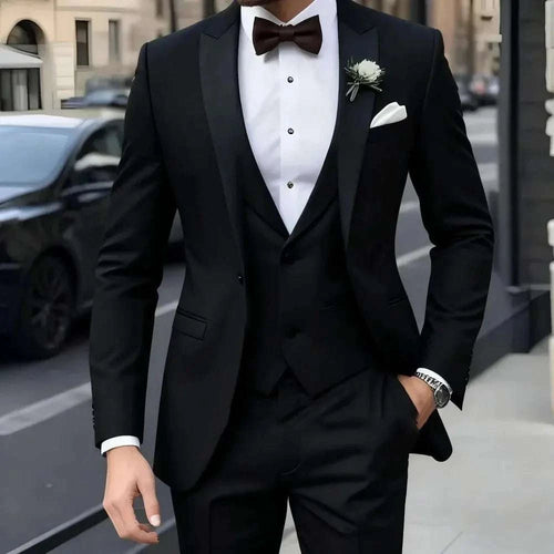 Men's 3-Piece Jacquard Business Casual Suit Set Koala Sydney 