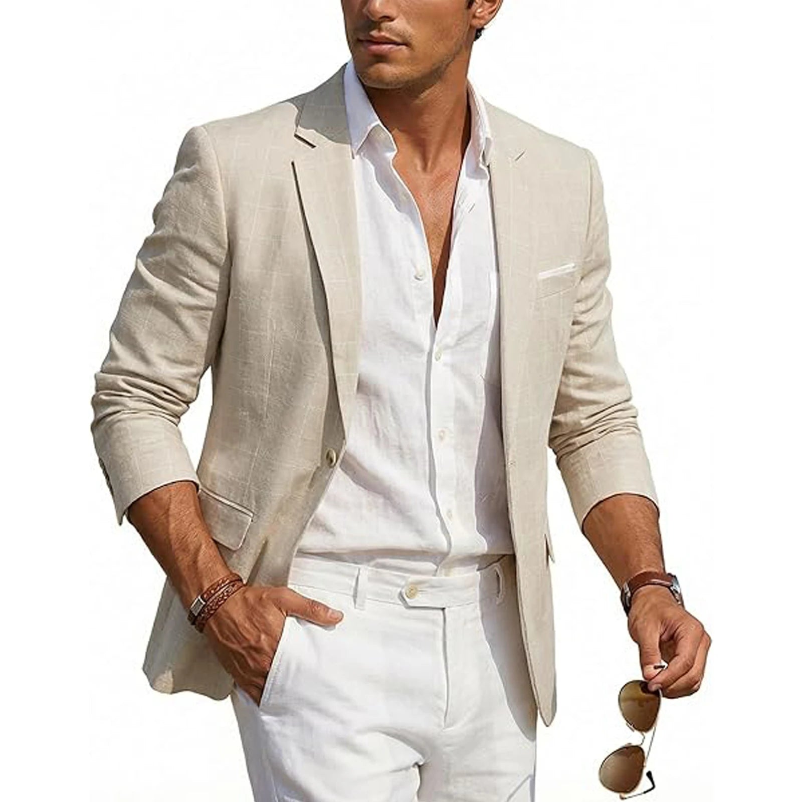 Men's Casual Linen Blazer