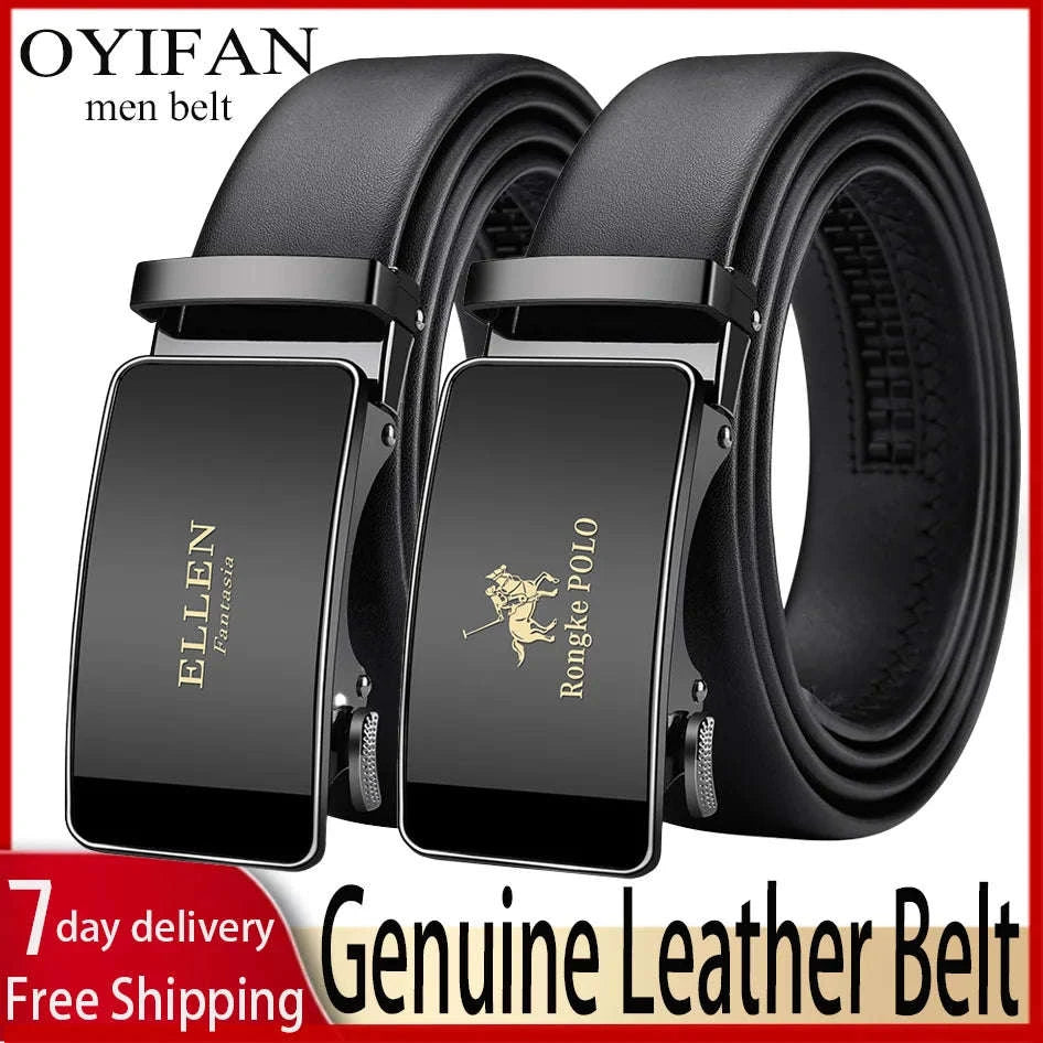 Leather Automatic Ratchet Belt