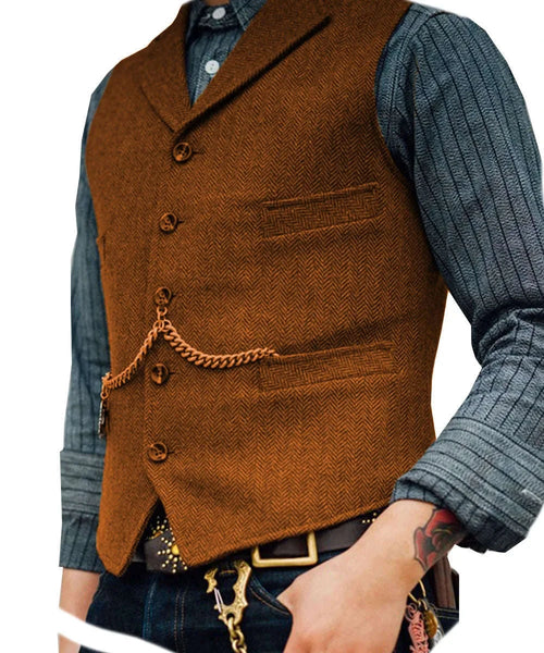 Men's Herringbone Tweed Suit Vest Koala Sydney 