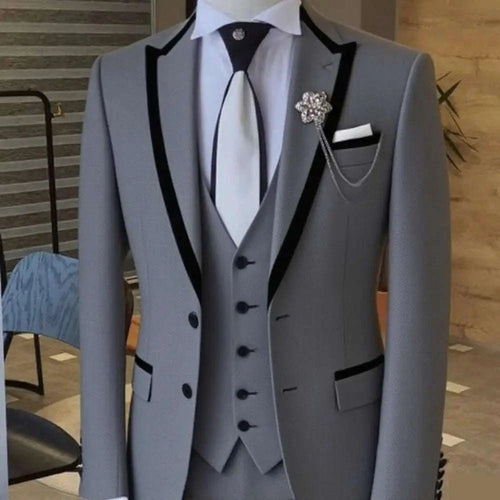 Men's Slim Fit 3-Piece Business Suit Set Koala Sydney 