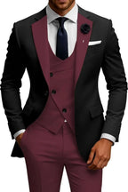 Men's 3-Piece Slim Fit Double Breasted Suit Koala Sydney 