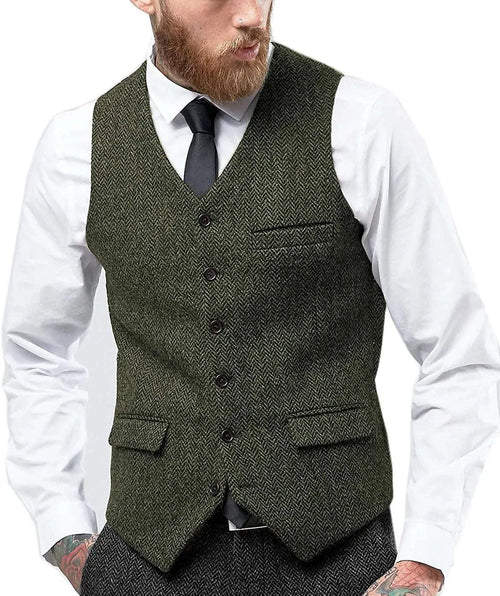 Classic Herringbone Men's Suit Vest Koala Sydney 
