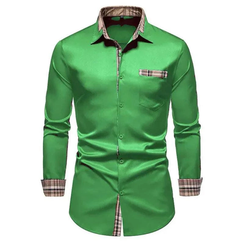 Men's Formal Slim Fit Long Sleeve Button-Up Shirt with Pocket Koala Sydney 