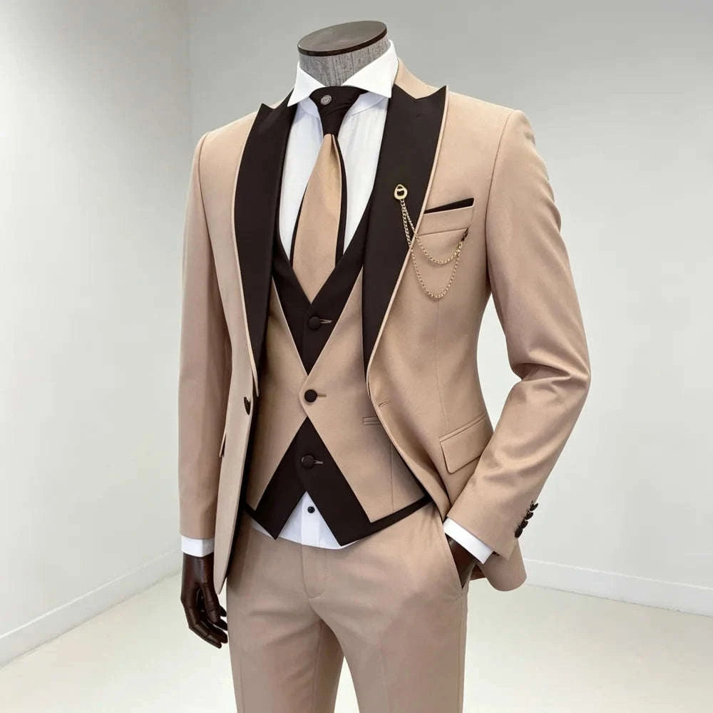 Men's Slim Fit 3-Piece Business Suit Set Koala Sydney 