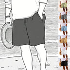 Men's Cotton Linen Beach Shorts