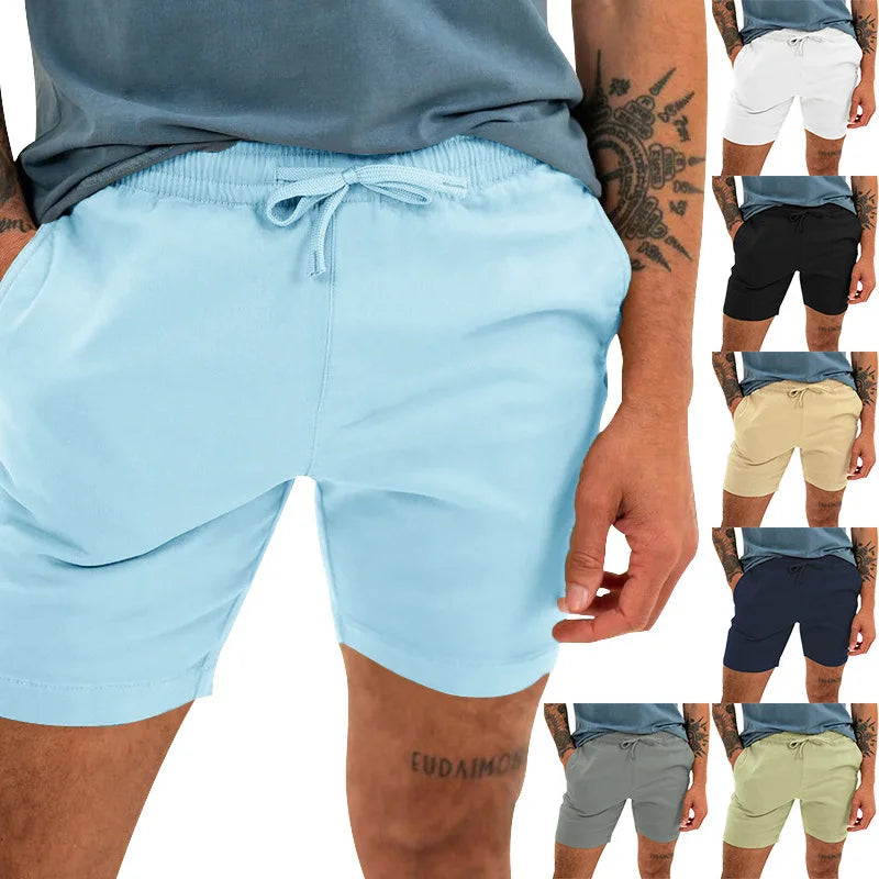 Men's Cotton Linen Beach Shorts