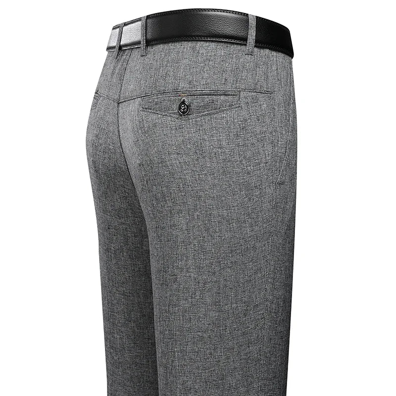 Men's Business Casual Straight-Leg Trousers