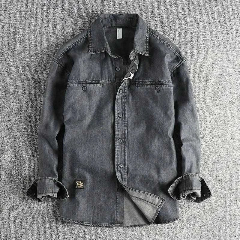 Vintage Heavy-Wash Denim Jacket for Men Koala Sydney 