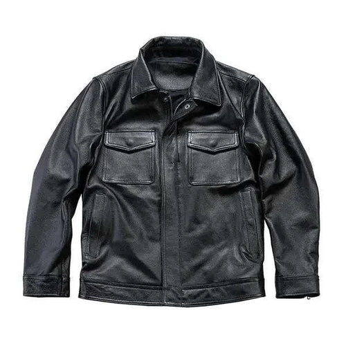Men’s Trendy British Style Retro Lapel Leather Jacket Koala Sydney 