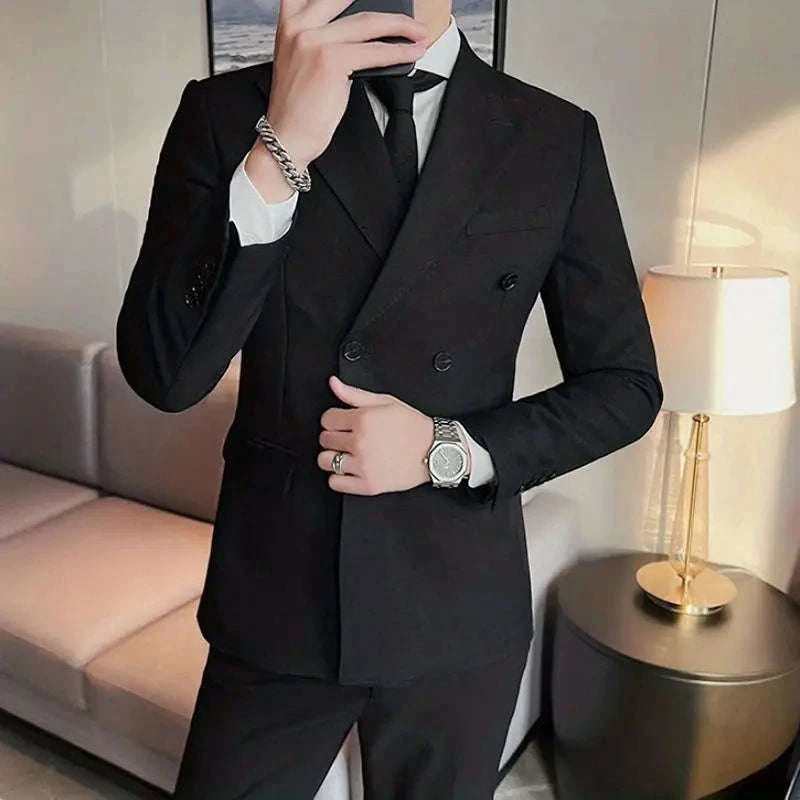 Men’s British-Inspired Double-Breasted Blazer Koala Sydney 