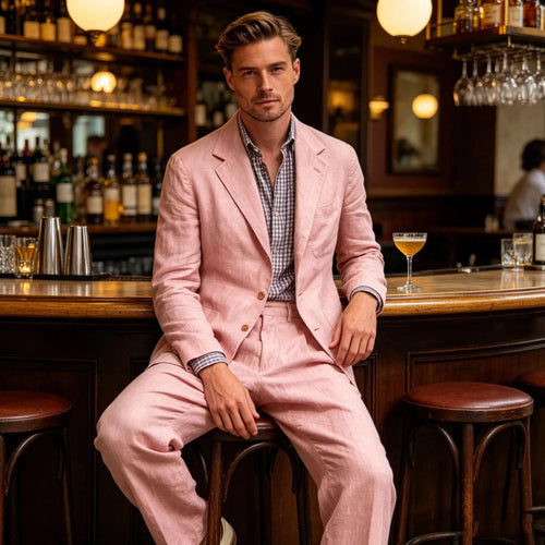 Men's Luxury 2-Piece Linen Suit Set Koala Sydney 