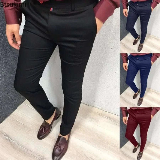 Men's Fashion Casual Trousers Daily Business Formal Pants High Waist Slim Koala Sydney 
