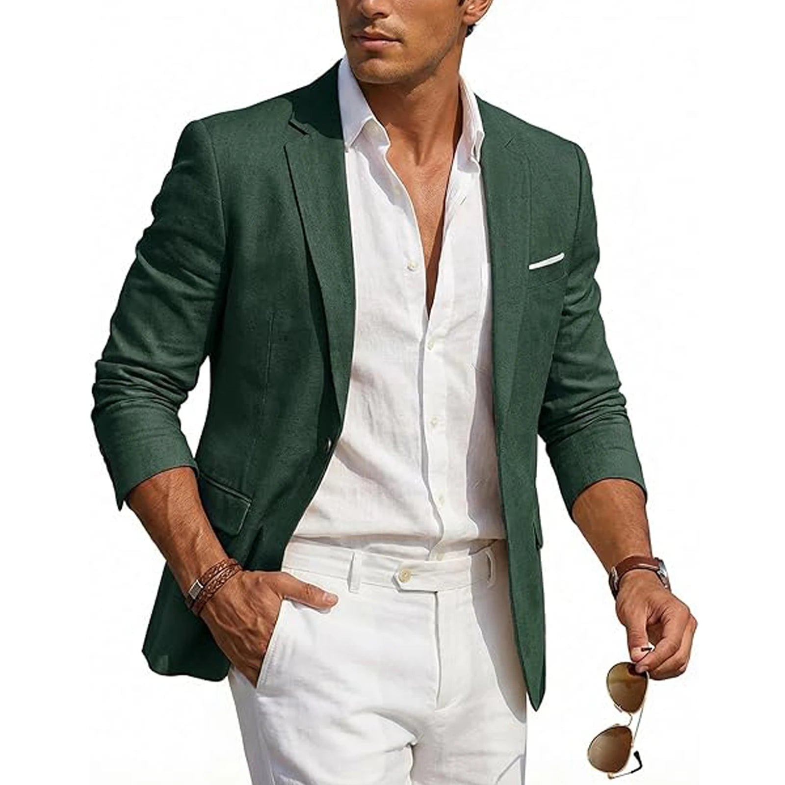 Men's Casual Linen Blazer