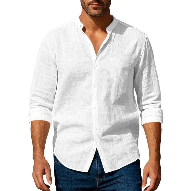 Cotton-Linen Henley Shirt Koala Sydney 
