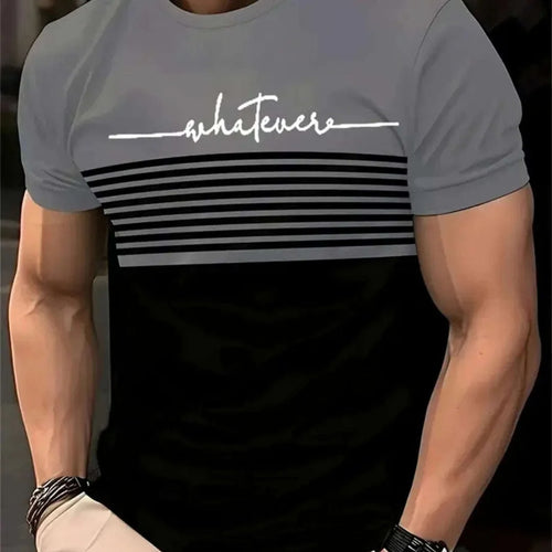 Men’s Oversized Striped Printed T-Shirt Koala Sydney 