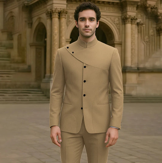 Men’s Custom High-Fashion Suit – Single-Breasted Two-Piece Set (Jacket + Pants)