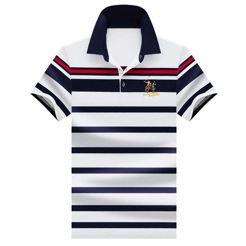 Summer Fashion Striped Polo Shirt Man Cotton Comfortable Business Casual Koala Sydney 