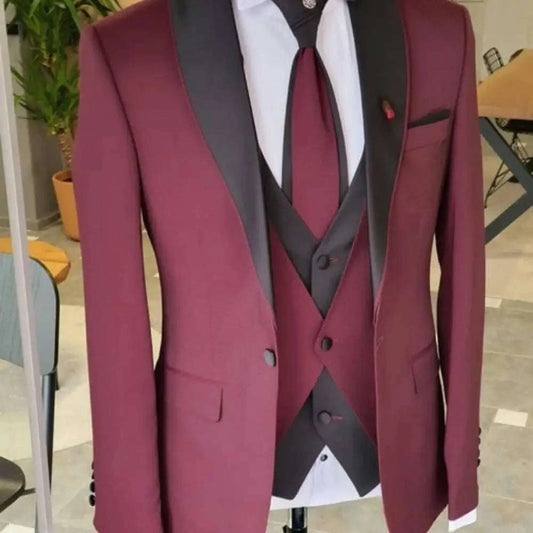 Men's Slim Fit 3-Piece Business Suit Set Koala Sydney 