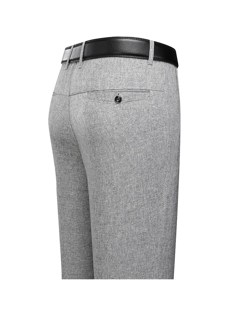 Men's Business Casual Straight-Leg Trousers