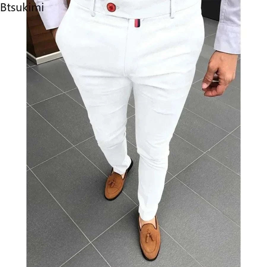 Men's Fashion Casual Trousers Daily Business Formal Pants High Waist Slim Koala Sydney 