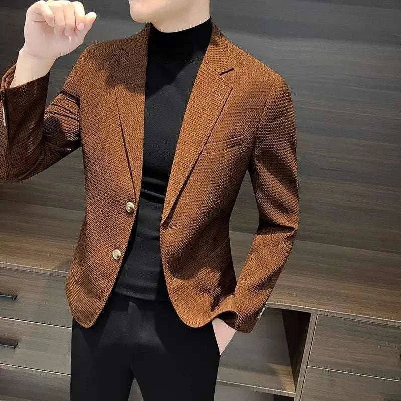 White & Brown Plaid Blazer for Men Koala Sydney 