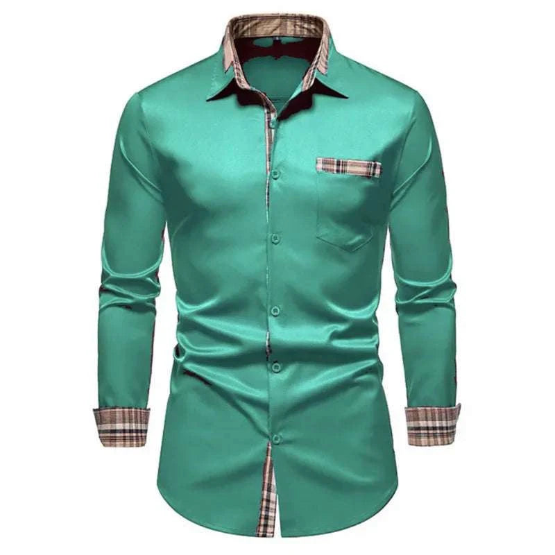 Men's Formal Slim Fit Long Sleeve Button-Up Shirt with Pocket Koala Sydney 